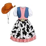 LMYOVE Kids Cow Girl Costume, Girls' Wild West