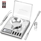 Fuzion Milligram Scale, 50g/0.001g Digital Milligram Scale with Calibration Weights, Jewelry and Gem Scale, Mg Scale for Powder, Reloading, Includes Scoop, Powder Pan and Tweezers
