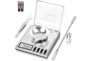 Fuzion Milligram Scale, 50g/0.001g Digital Milligram Scale with Calibration Weights, Jewelry and Gem Scale, Mg Scale for Powd