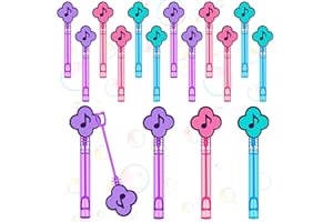 RoundFunny 24 Pcs Music Mini Bubble Wands Party Supplies Favors Decorations Kawaii Bubbles Sticks Wands for Fan Meeting Anime Theme Birthday Party Goodie Gift Bag Outdoor Activity