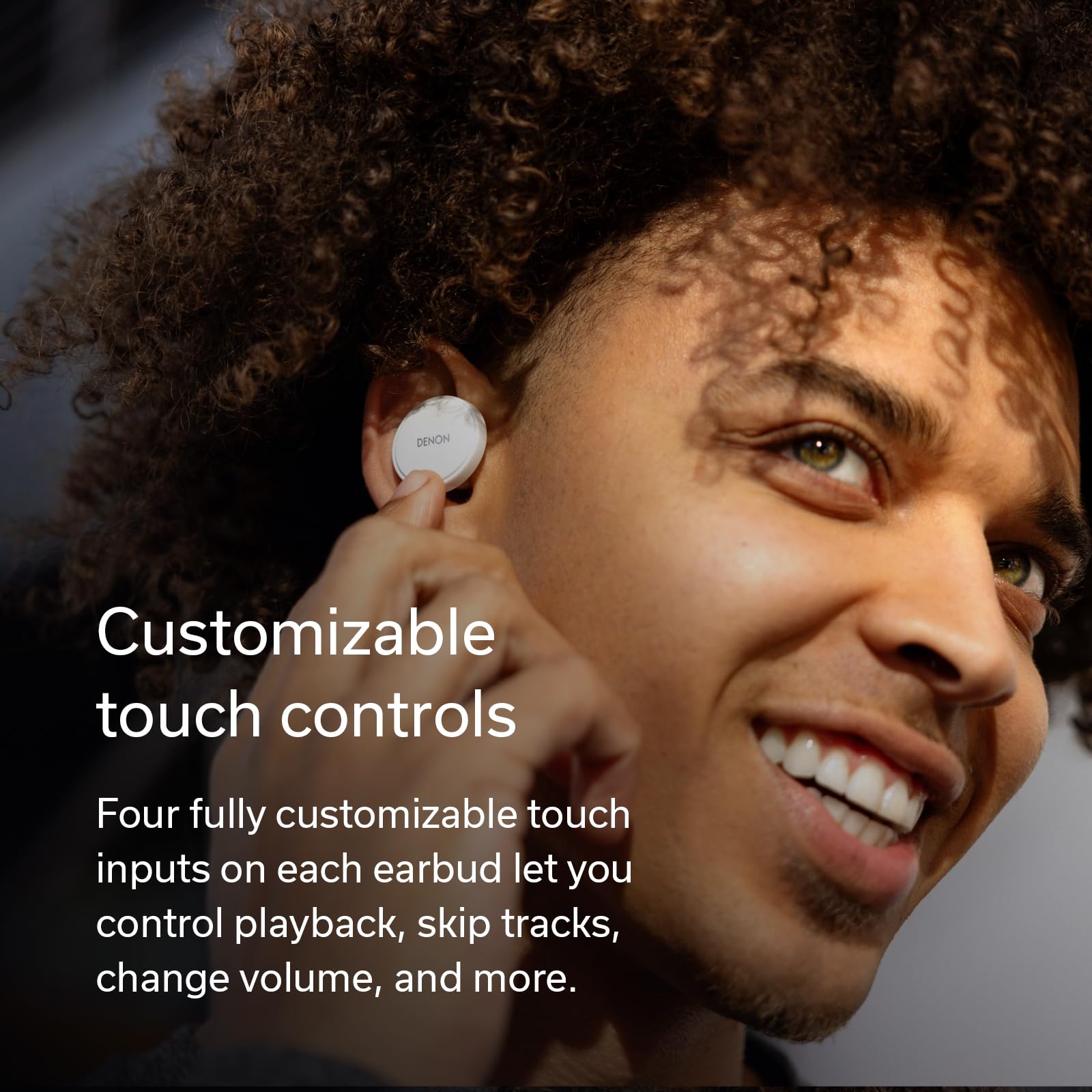 Denon PerL Pro True Wireless Earbuds - Adaptive Active Noise Cancelling, Personalized Sound with Masimo Adaptive Acoustic Technology, Spatial Audio, Long-Lasting Battery, Wireless Charging, Black