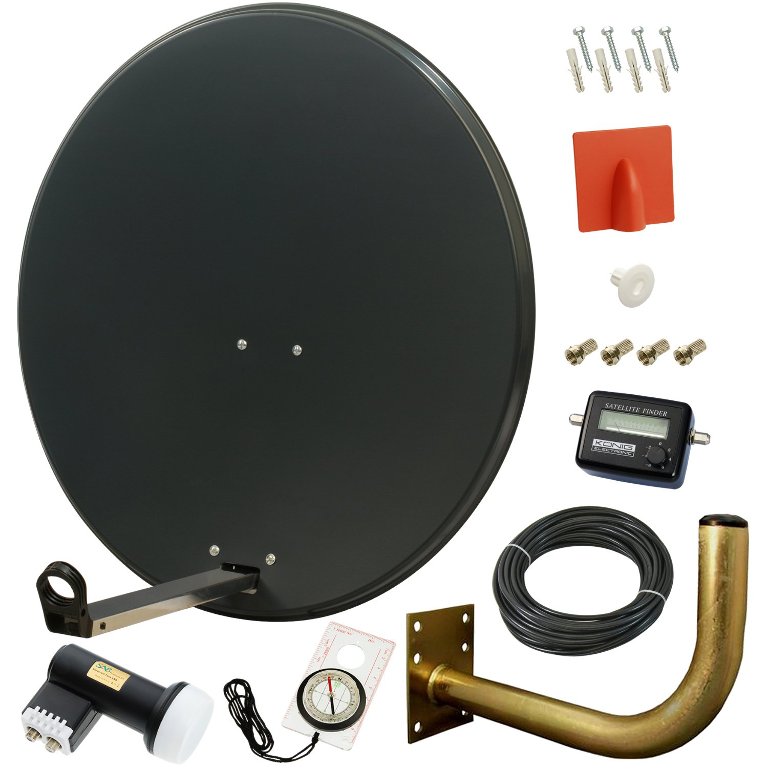 Satgear 80cm High Gain Satellite Dish with Twin LNB Amazon.co.uk
