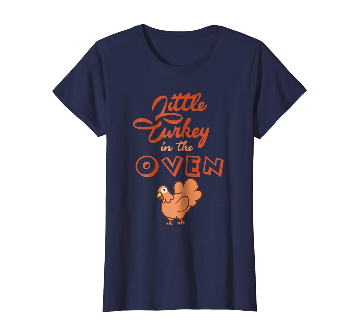Little Turkey In The Oven T Shirt Thanksgiving Pregnancy Tee4LVS