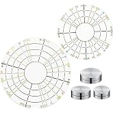 Wonderjune 5 Pcs Ceramic Pottery Trimming Spinner Tools Set 4.72 in/3.54 in Rotary Disc Pottery Wheel Trimmer Tool Clay Tools with 3 Size Metal Pottery Throwing Wheel for Pottery Clay Artist