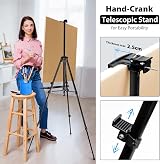 VAIIGO Art Easel Stand Adjustable 51-155 cm Folding Tripod Display Easel Kit view 5