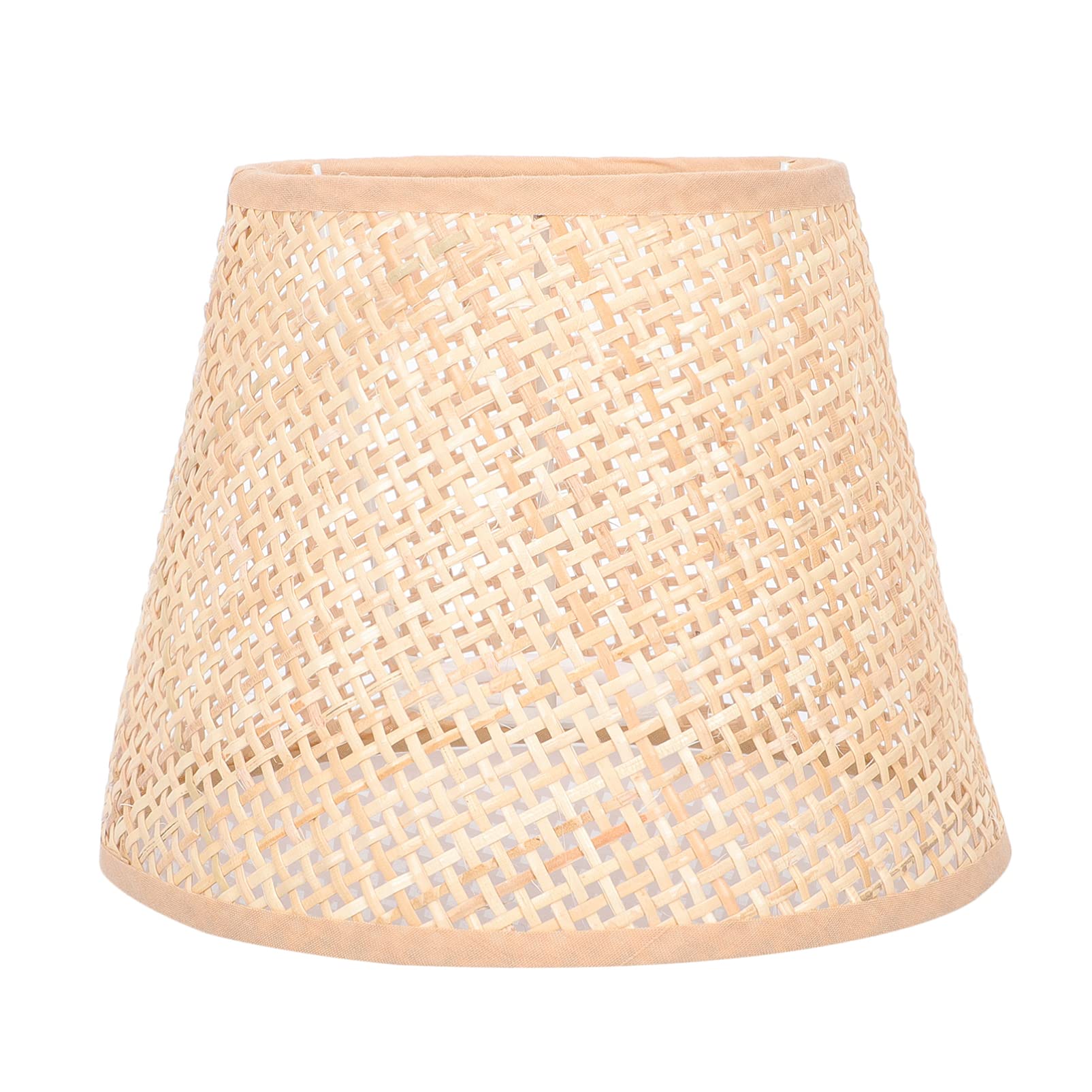 OSALADI Rattan Lamp Shade Table Lamp Cover Vintage Lampshade Cover Woven Bedside Light Cover Home Lighting Decorations Supplies Khaki