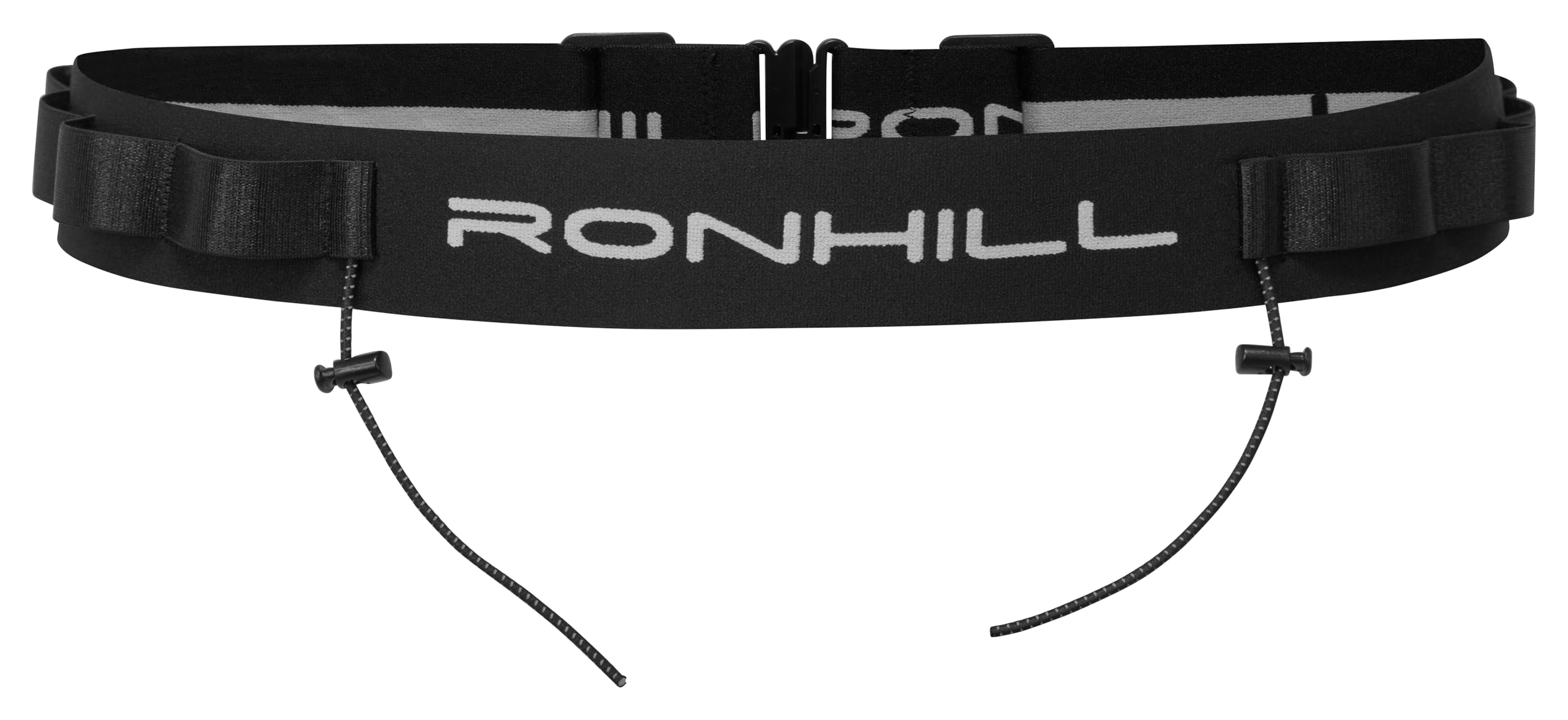 RONHILL Running, Race Number Belt, All Black, O/S