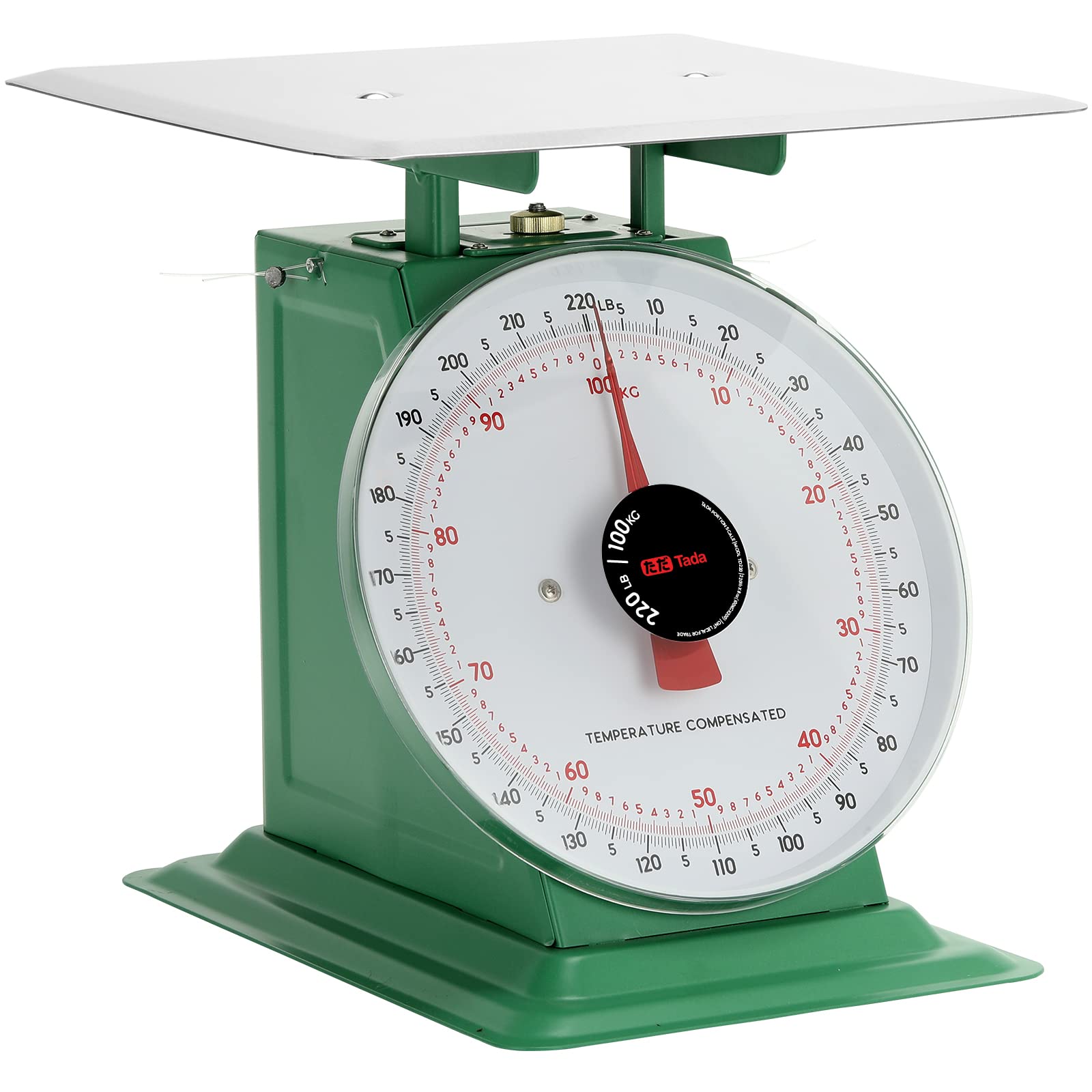 Photo 1 of Tada 220lbs Heavy Duty Mechanical Kitchen and Food Scale Industrial Scale with Stainless Steel Platform Analog Produce Scale for Farmers Market and Horse Hay