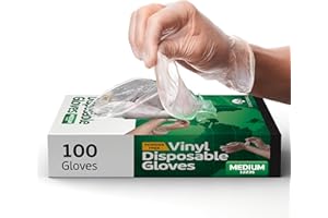 TenderGentle Vinyl Disposable Gloves - Clear Plastic Food Safe Gloves for Cooking, Cleaning - Powder and Latex Free