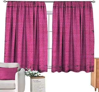 Amazon.com: Warm Family Magenta Blackout Curtains Futuristic Design in