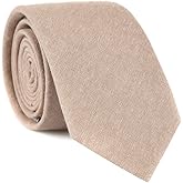 JESLANG Men's Skinny Tie 2.56" Cotton Linen Necktie Perfect for Formal and Casual Occasions