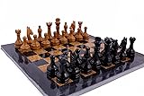 Radicaln Marble Chess Set 15 Inches Black and