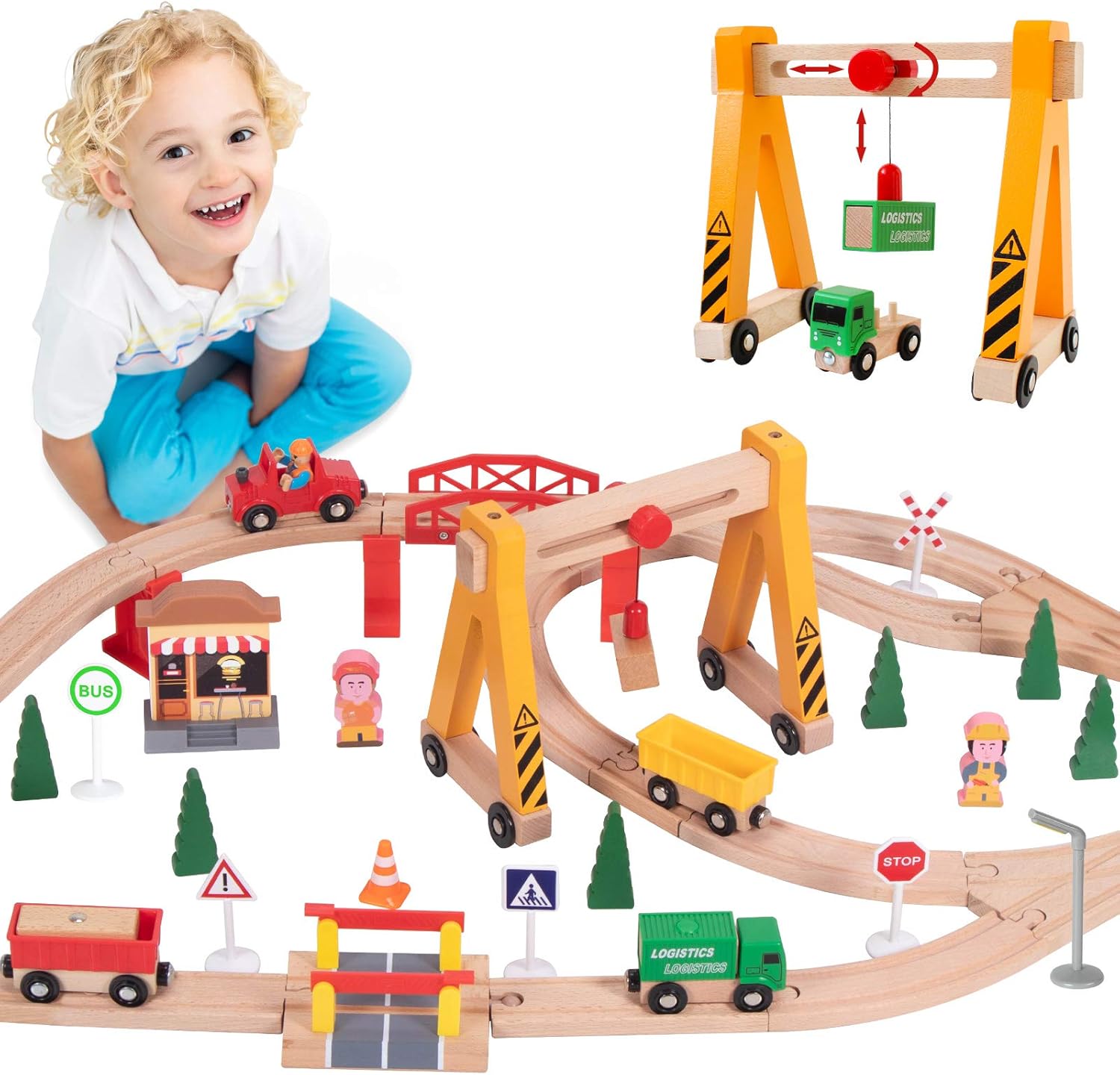 Amazon.com: Lebze Toy Train Set for 