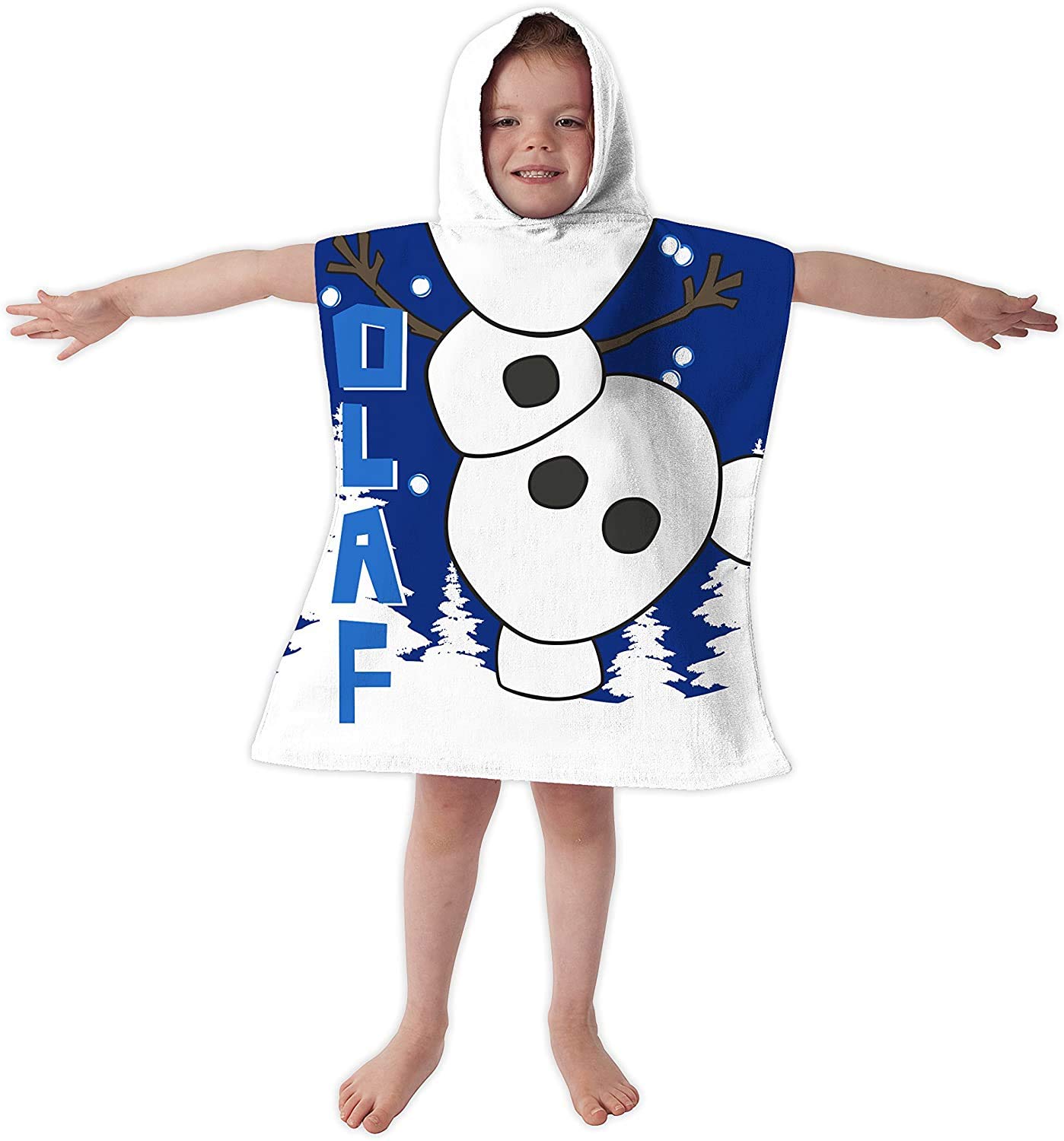 Disney Frozen Olaf Poncho Hooded Towel Dress Up Printed Hood