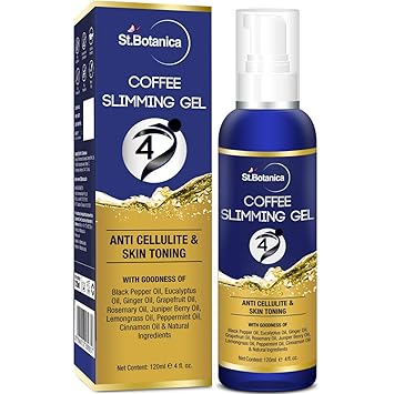 StBotanica 4D Coffee Slimming Body Gel For Stomach, Hips, Thighs, Body Anti Cellulite & Skin Toning, 120ml