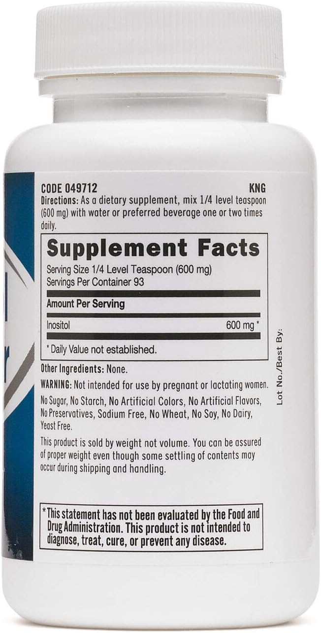 GNC Inositol Powder, 93 Servings, Supports Cell Function and Growth