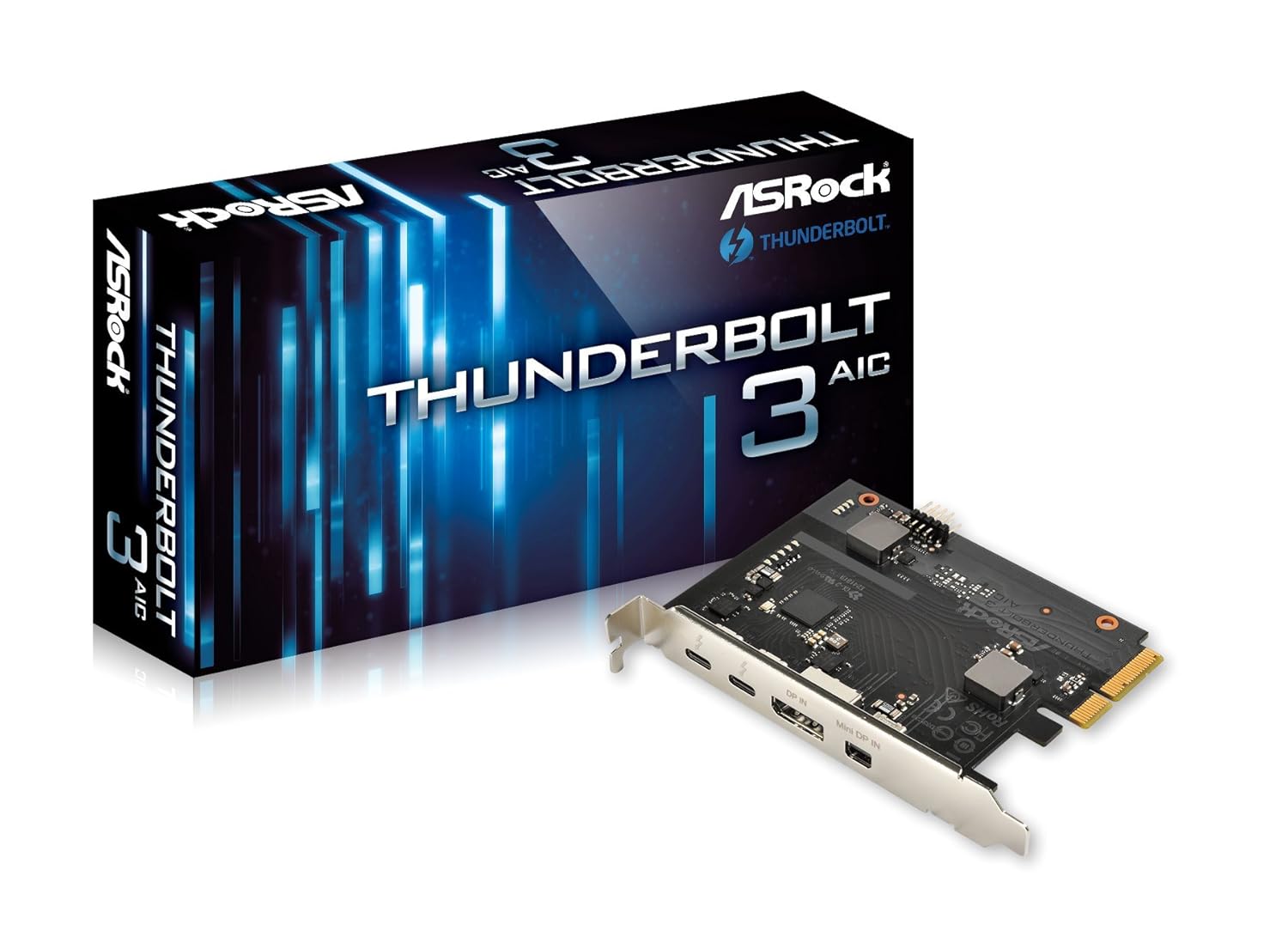 ASRock THUNDERBOLT 3 AIC PCI Express 2 x Thunderbolt 3 1 x DisplayPort