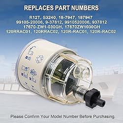 CARMOCAR R12T Fuel Filter and Nylon Collection bowl