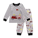 Toddler Boys Pajamas,Fire Truck Cotton PJS Toddler