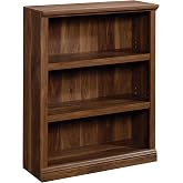 Sauder 3 Tier Book Shelf Wooden Bookcase Multipurpose Bookshelf for Home Office, Living Room, in Grand Walnut