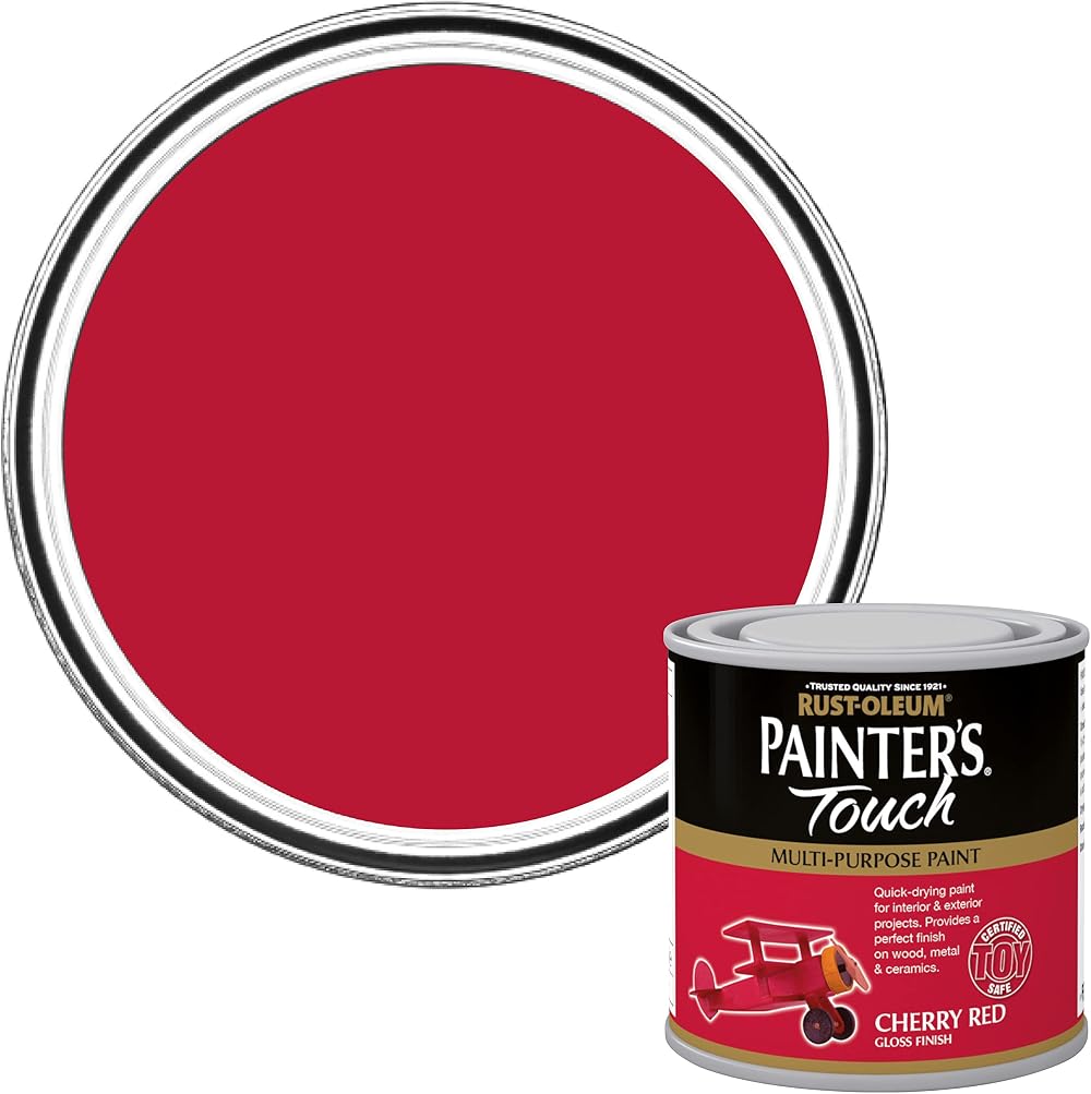 Rust-Oleum Painter's Touch Toy-Safe Paint Cherry Red Gloss 250ml Interior