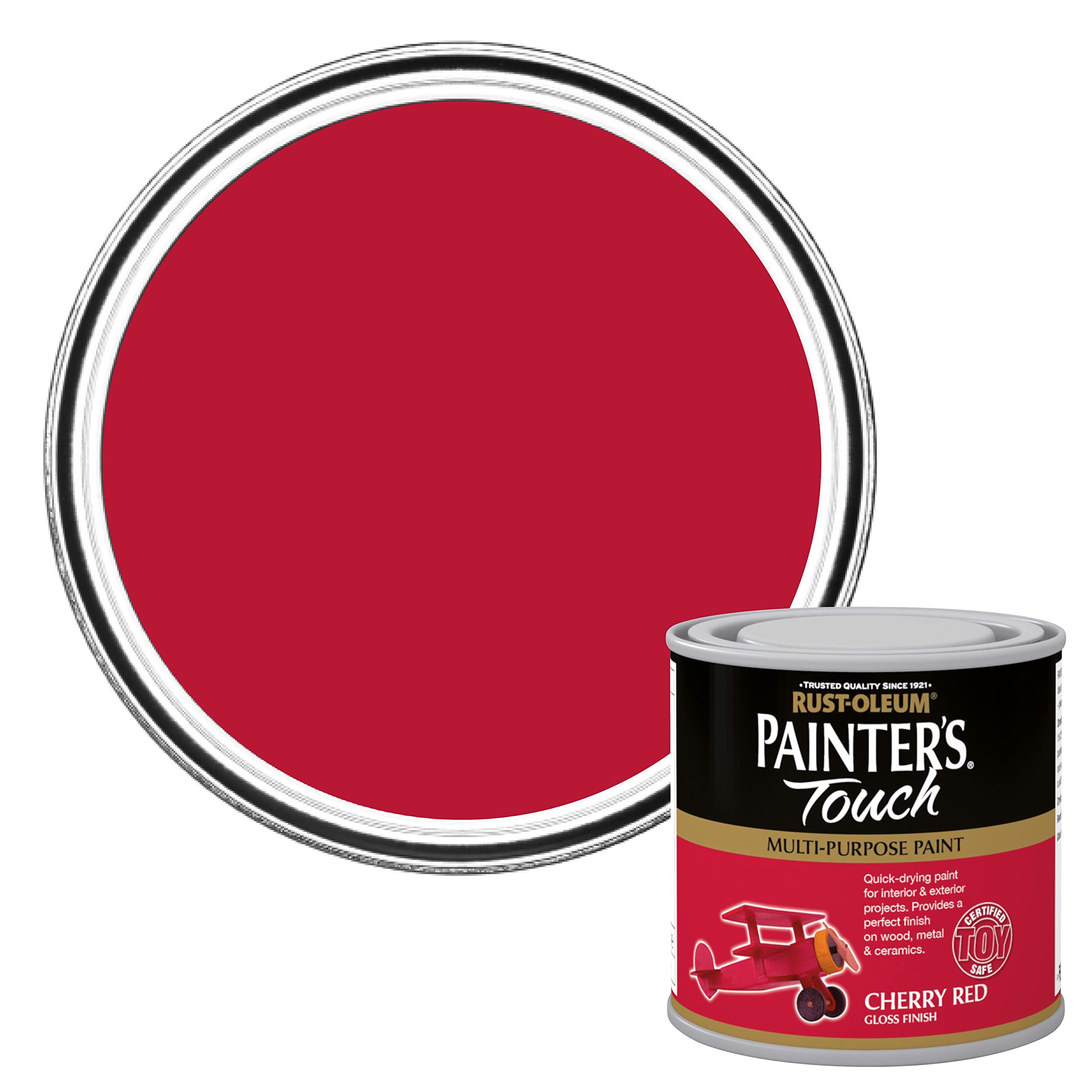Rust-Oleum 250ml Painter's Touch Toy-Safe Paint - Cherry Red Gloss
