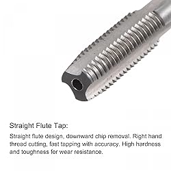 uxcell M7 x 1 Straight Flute Thread Tap and 6.0mm