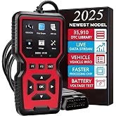 2025 New OBD2 Scanner Diagnostic Tool - Check Engine Light Code Reader with Reset, Battery Voltage Tester, Modes 6 &amp; 8, Suitable for All OBD II Protocol Car &amp; Truck Since 1996