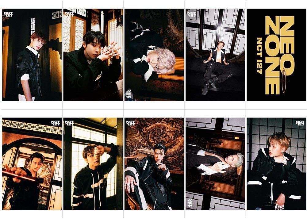 Zhenzhiao 10pcs/Set Kpop NCT 127 NCT #127 Neo Zone Mini Album Card Poster Lomo Card Photocards Photo Card 2020(H02)