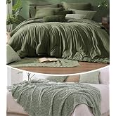 Monbix 7 Piece Cationic Dyeing Comforter Set and Throw Blanket