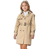Cromoncent Kids Rain Jacket, Raincoats Lightweight Waterproof Trench Coat for Boys Girls