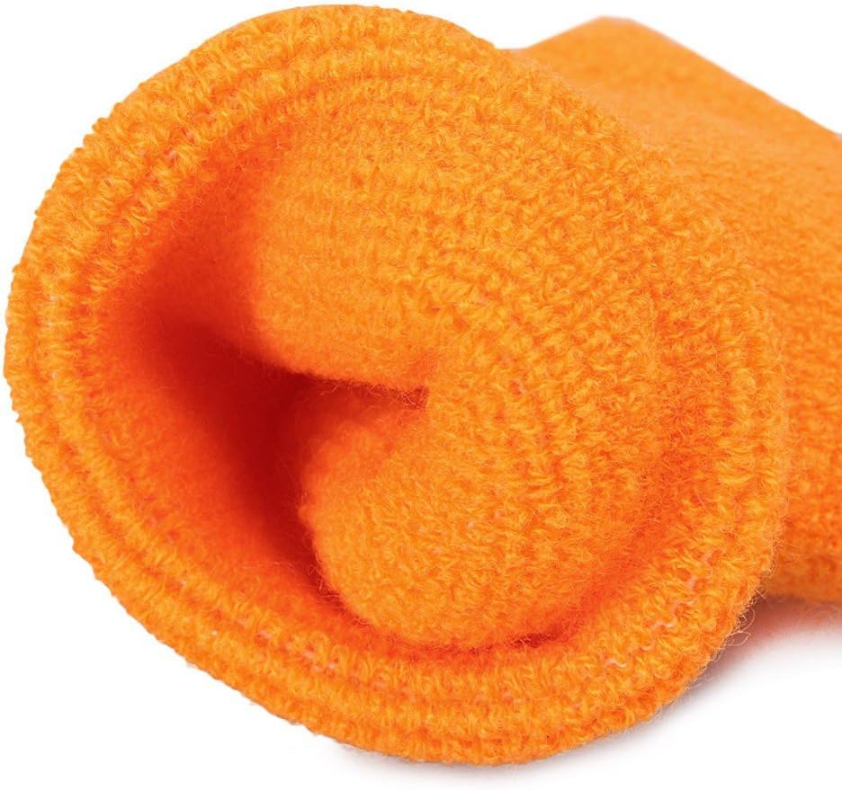 Mallofusa 10 Pack Colorful Sports Basketball Football Absorbent Wristband Party Outdoor Activity (Orange): Clothing