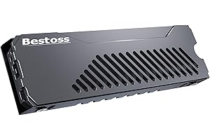 M.2 SSD Heatsink, Double Surface Aesthetic Thermal Dissipation NVMe Heatsink with Thermal Silicone Pad for M.2 2280 SSD/PC/PS