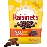 Raisinets Milk Chocolate Covered Raisins, Gluten-free California Chocolate Raisins, Resealable Bag, 8.0 oz
