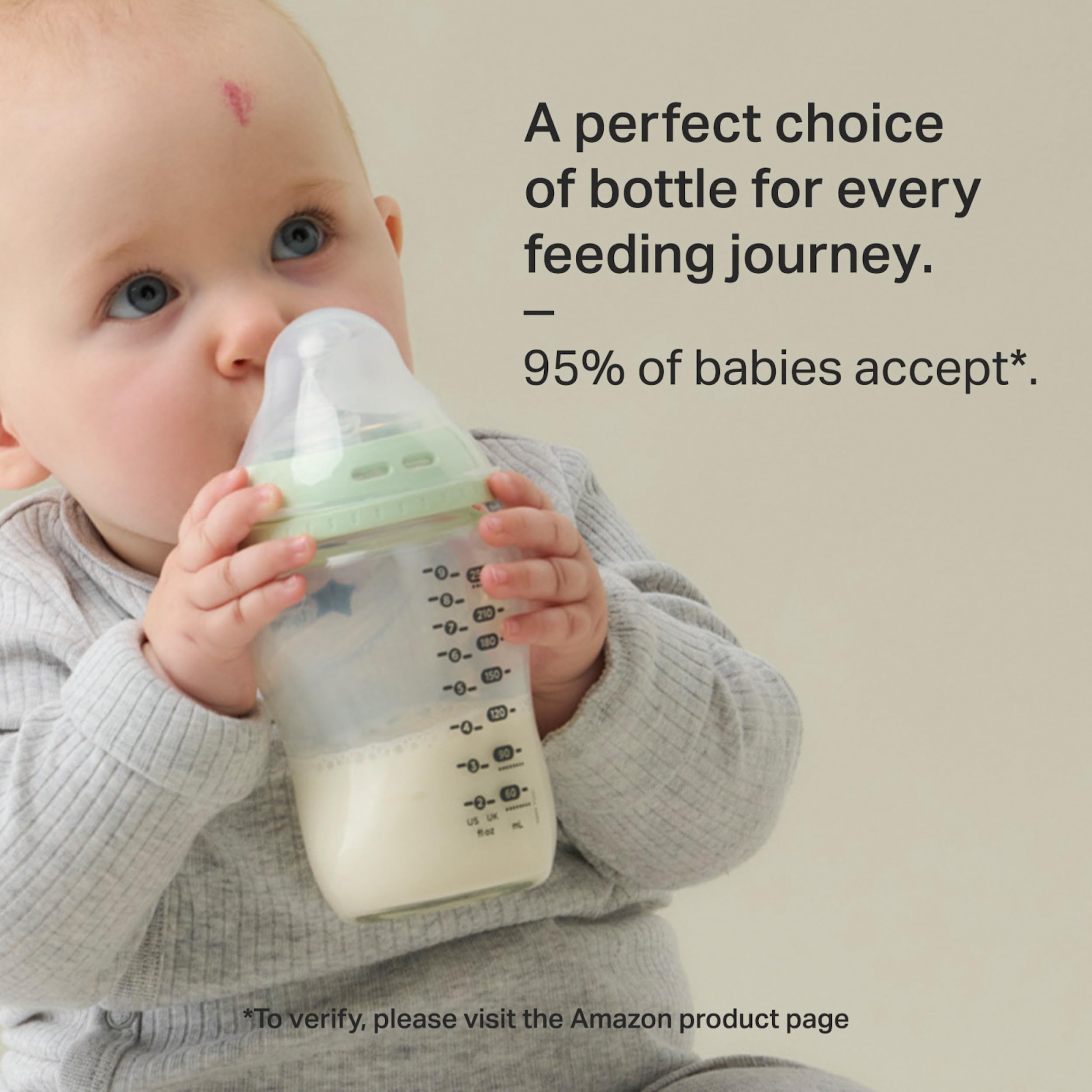 Tommee Tippee Natural Start 9 oz Glass Baby Bottles, Self Sterilizing, BPA & Phthalates Free, 0+ Months, Slow Flow Breast-Like Nipple for a Natural Latch, Travel Jar Lids, Cup Rings, Pack of 3