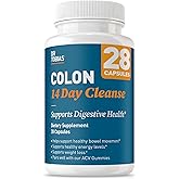 Dr. Tobias Colon Cleanse - Constipation Relief & Gut Health Support for Women & Men | 14 Day Colon Cleanser for a Gentle Colon Detox & Gut Flush - 28 Capsules (1-2 Daily)