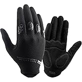 ROCKBROS Cycling Gloves for Men - Breathable Touchscreen Mountain Bike Gloves