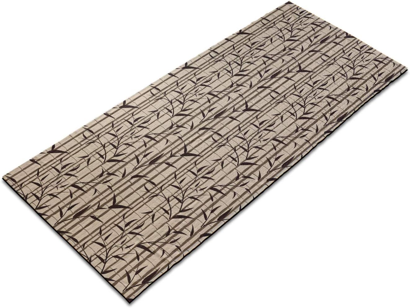 Lunarable Bamboo Yoga Mat Towel, Fresh Eastern Garden