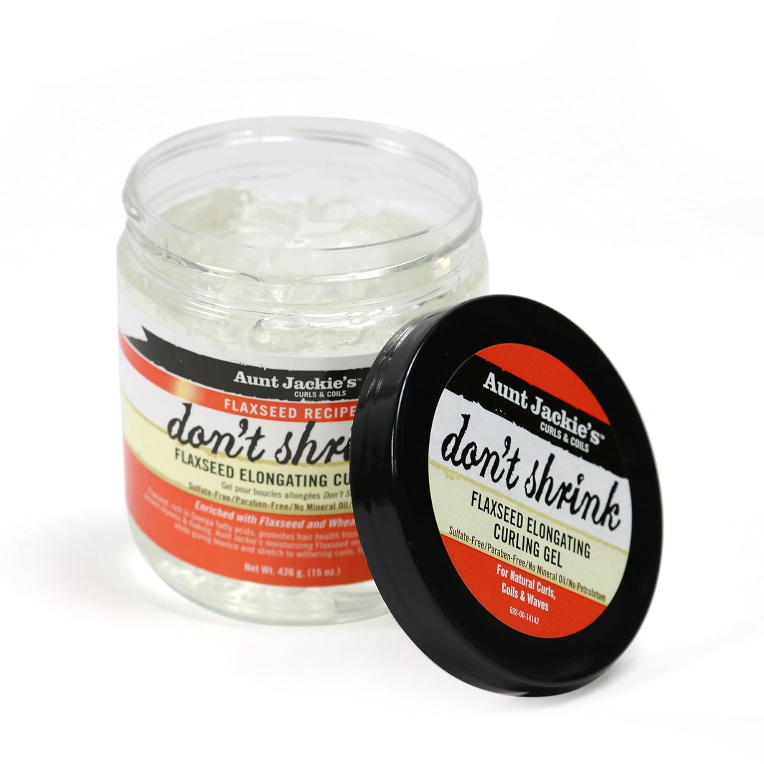 Aunt Jackie's Flaxseed Recipes Don't Shrink Elongating Hair Curling Gel for Natural Curls, Coils and Waves, Helps Prevent Dryness and Flaking, 15 oz : Beauty