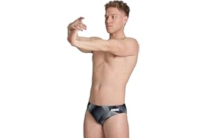 ARENA Men Performance Halftone Swim Briefs Athletic Swimwear Professional Swimsuit