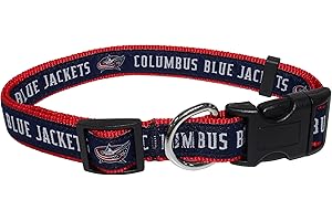 Pets First NHL Columbus Blue Jackets Collar for Dogs & Cats, Small. - Adjustable, Cute & Stylish! The Ultimate Hockey Fan Collar!