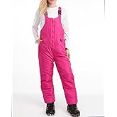 Perry Ellis Kids Snow Bib - Insulated Waterproof Bib Snow Pants with Secure Zip Cuff - Winter Pants For Girls and Boys (5-18)