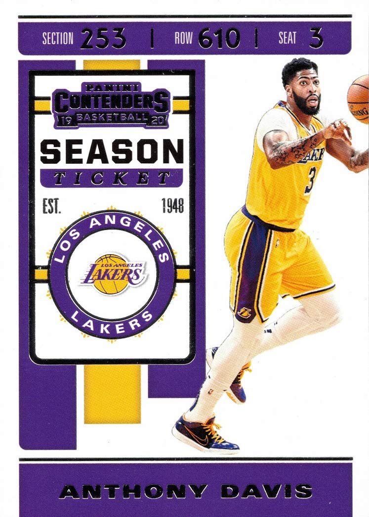 2019-20 Panini Contenders #7 Anthony Davis Los Angeles Lakers Basketball Card