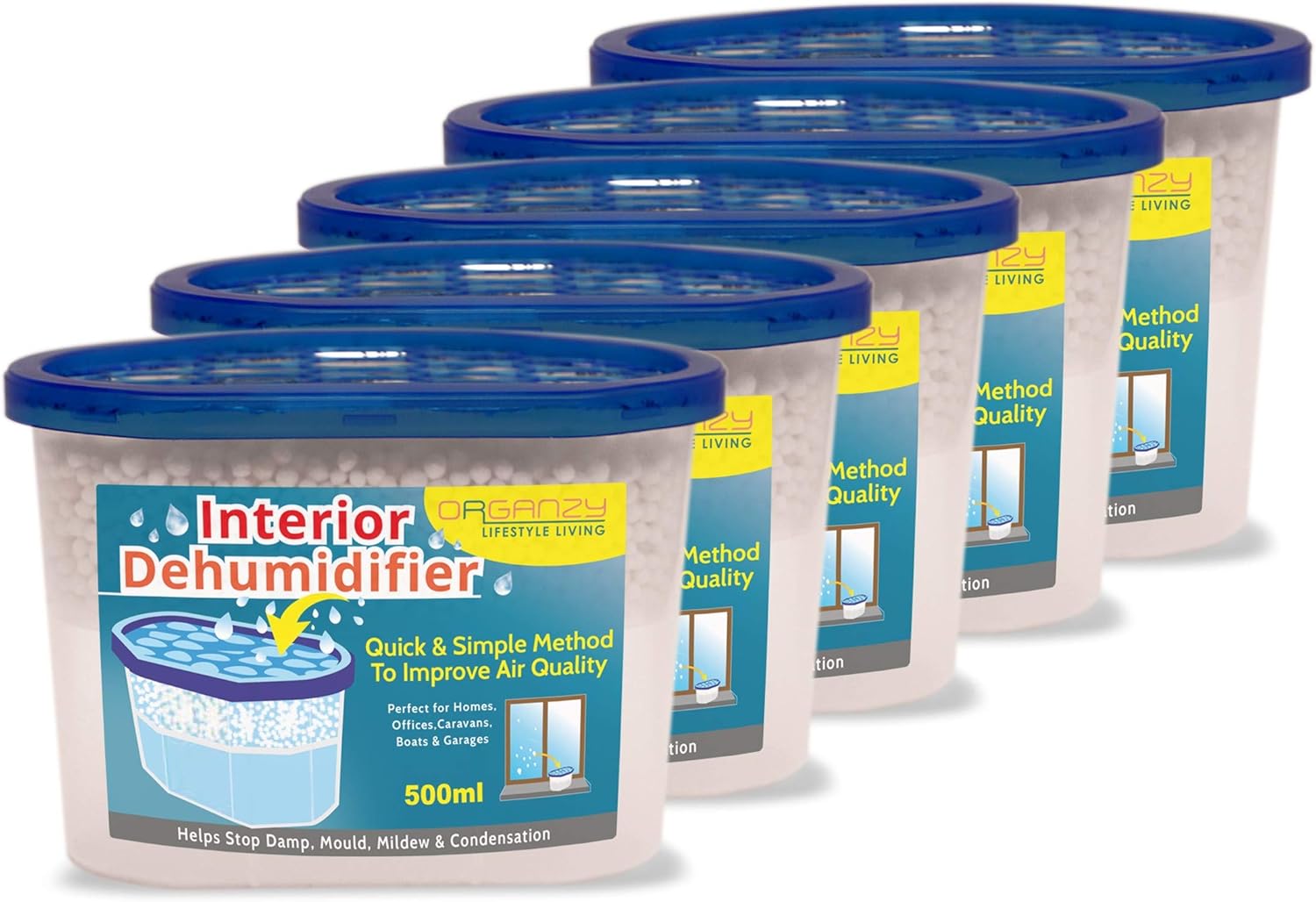 Interior Dehumidifier Prevents Damp, Mildew, Mould, Condensation