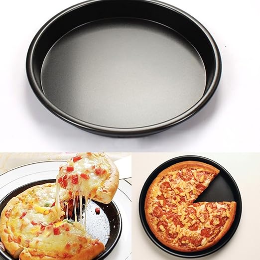 10 inch Professional Pizza Tray, Aluminum Alloy Round Deep Dish Non