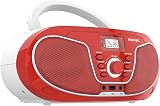Roxel RCD-S70BT Portable Boombox CD Player with Remote Red view 5