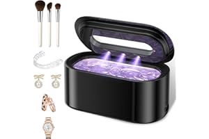 Ultrasonic Jewelry Cleaner, 48KHz High-Frequency Cleaning Machine with Dual Modes for Eyeglasses, Rings, Watches & Dentures –