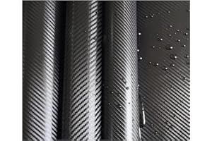RockRose 3D Matte 3D Black Carbon Fiber Vinyl Wrap, Anti-Wrinkle, Air Release Automotive Bubble Wrap, Self Adhesive Car Vinyl Sticker DIY Decals 2 FT x 5 FT