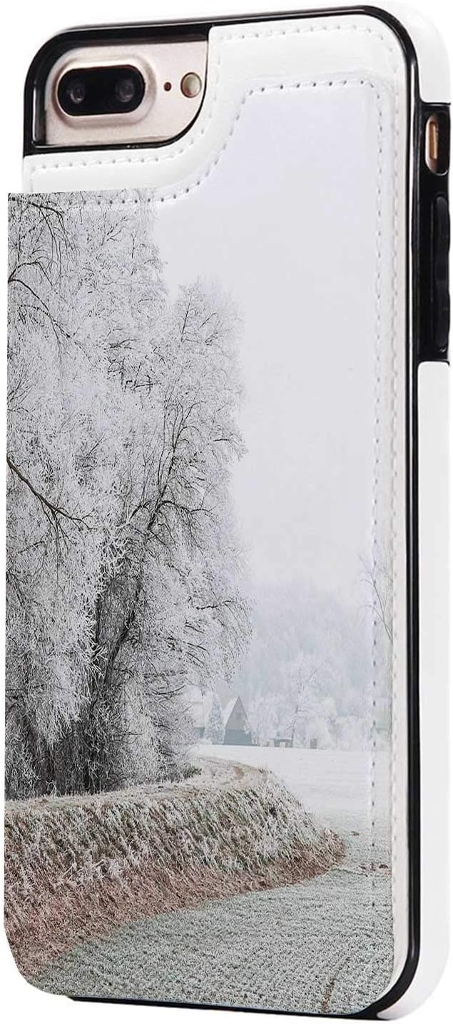 Field and Trees Covered in Hoarfrost,Compatible with iPhone 8 Plus Phone case iPone 7/8 Plus
