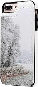 Field and Trees Covered in Hoarfrost,Compatible with iPhone 8 Plus Phone case iPone 7/8 Plus